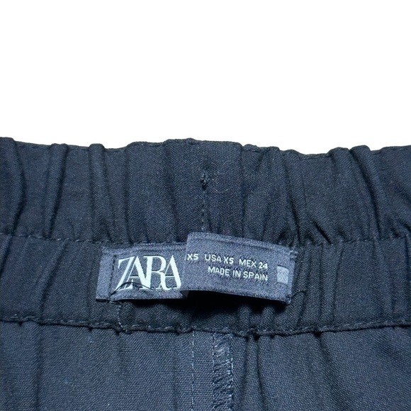 Zara Black Mid Rise Loose Fit Cuffed Pants - U.S. Woman’s XSmall - Picture 8 of 8